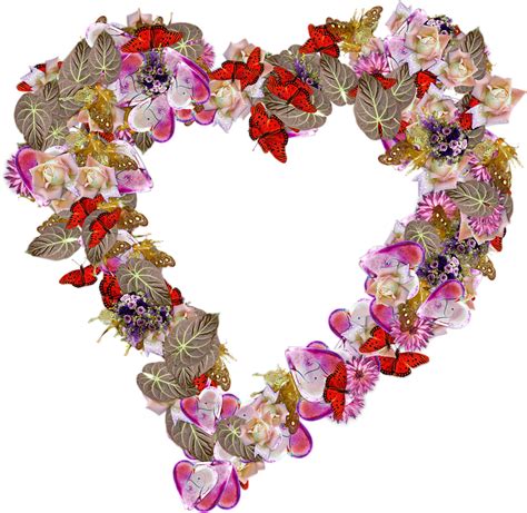 Heart Flowers Png Free Image On Pixabay