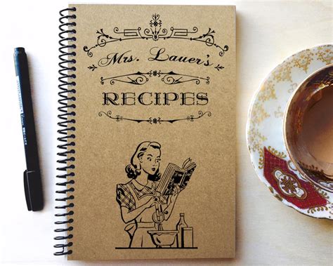 Free shipping custom recipe book · kitchen journal · personalized cookbook · family recipe notebook. custom cookbook