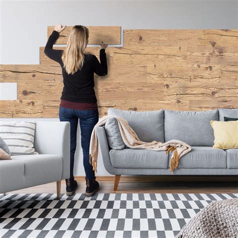 Echtholzpaneele sind dielen für wand und/oder decke. "Stick-it" Wandvertäfelung zum Kleben // TIROL 02 in 2020 ...