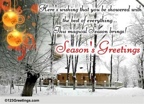 Seasons Greetings And Merriment Free Warm Wishes Ecards 123 Greetings
