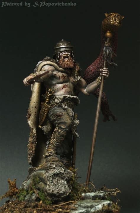 Germanic Warrior By Sergeypopovichenko · Puttyandpaint Miniature Model