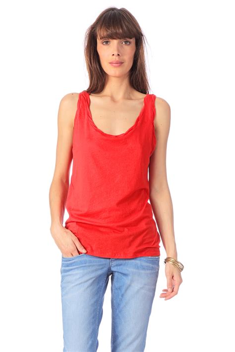 American Vintage Sleeveless Top Lou24t In Red Lyst