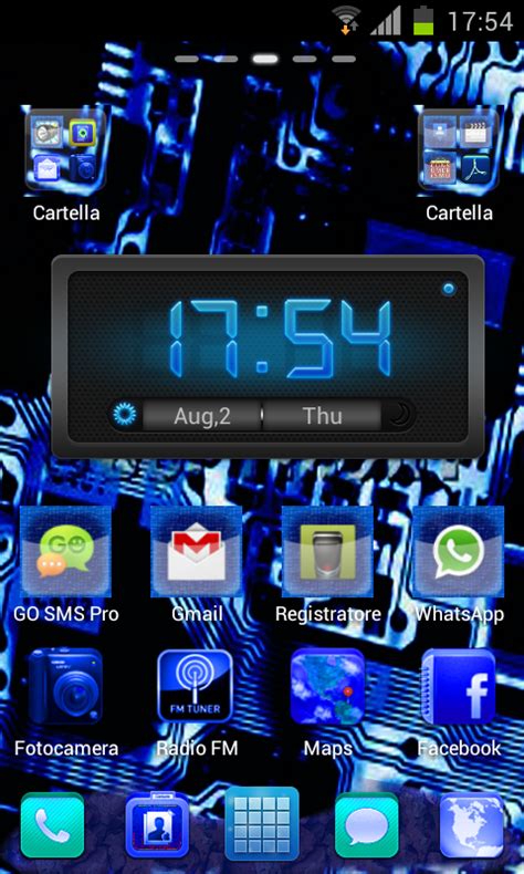 Free Hitech Electric Blue Theme Golauncher Ex Apk Download For Android