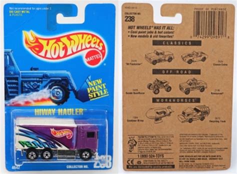 Cars Trucks And Vans 1992 Hot Wheels Hiway Hauler 238 Basic Wheels