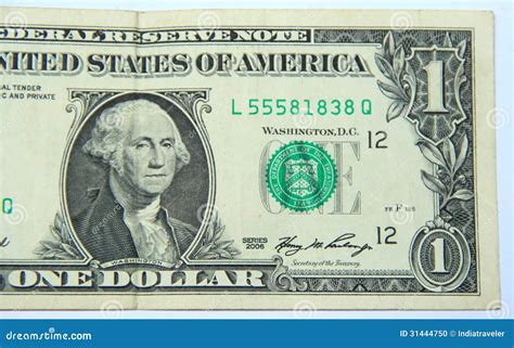 One Us Dollar Stock Photo Image 31444750