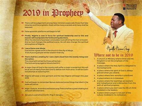 Abia state apostlic invasion apostle arome osayi. Apostle Arome Osayi`s Inspired Prophecy For 2019 ...