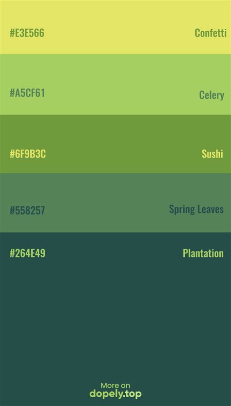 Green Color Pallete Flat Color Palette Color Palette Challenge Green