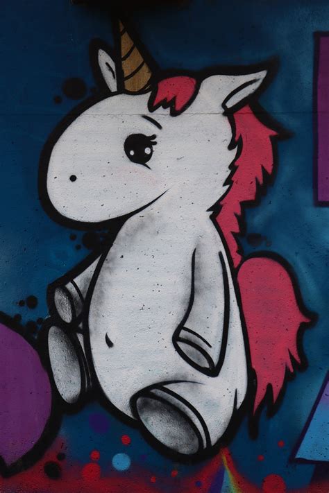 Free Photo Wall Rainbow Unicorn Horse Graffiti Fairy Tale Max Pixel