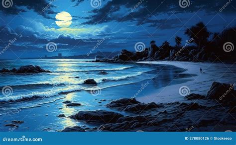 Romantic Moonlit Seascapes Fantasy Illustration By Mike Mayhew Stock