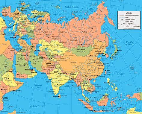Peta Negara Benua Asia Aneka Info Karakteristik Benua Asia Images Riset
