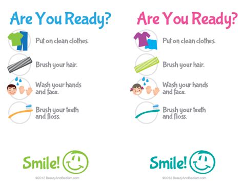Printable Kids Bathroom Checklist Hygiene Checklist For The Kids