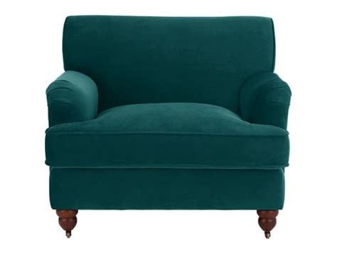 Or, you can use your armchairs as accent chairs to contrast the rest of your living room. Orson Armchair, Seafoam Blue Velvet | Armchair, Armchair ...