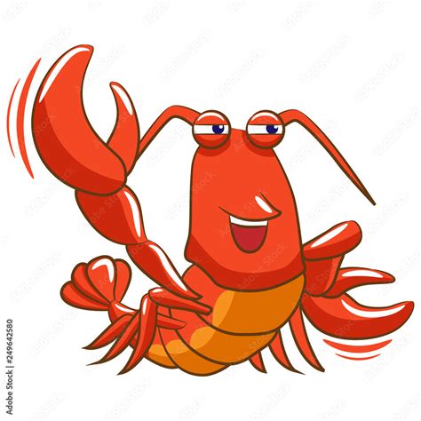 Lobster Clipart Cartoon Stock Vector Adobe Stock