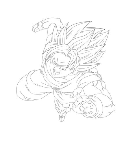 Full Body Goku Ultra Instinct Coloring Pages Coloring And Drawing