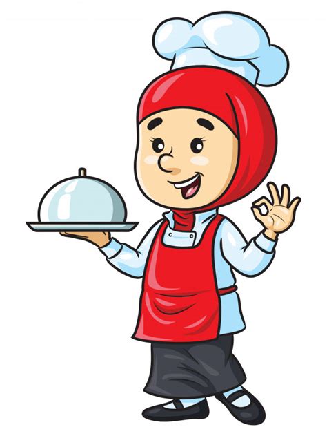 Chef png chef hat chef cartoon cartoon chef chef cooking. Cartoon female chef with hijab Vector | Premium Download