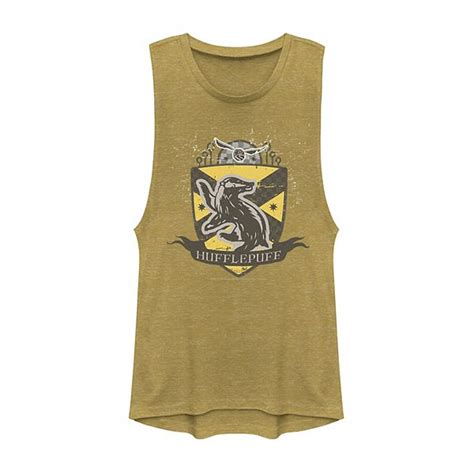 Juniors Harry Potter Hufflepuff Quidditch Badge Muscle Tee