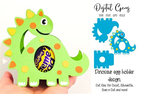 Dinosaur egg holder design SVG / DXF / EPS files | Egg holder, Easter