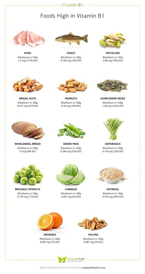 Top 13 Foods High In Vitamin B1 • Vitamin B Known As Thiamine Can