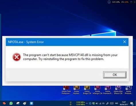 Cara Mengatasi Error Msvcp140dll Missing Di Windows 10 64 Bit 32 Bit