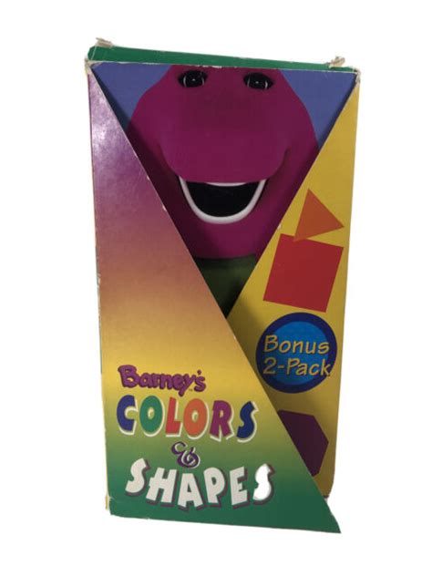 Barney Barneys Colors Shapes Vhs 1997 2 Tape Set For Sale Online