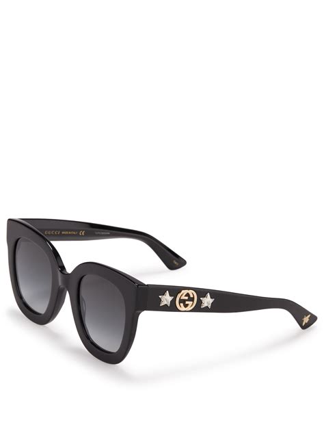 Gucci Square Sunglasses With Crystal Stars Holt Renfrew Canada