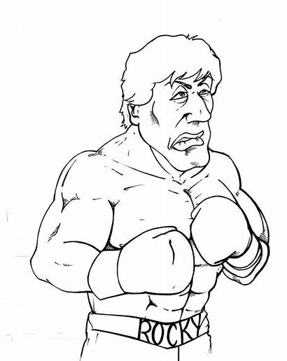 Rocky Coloring Balboa Favors Template Deviantart Boxing