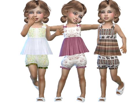 The Sims Resource Toddler Shorts Set 01 Toddler Stuff