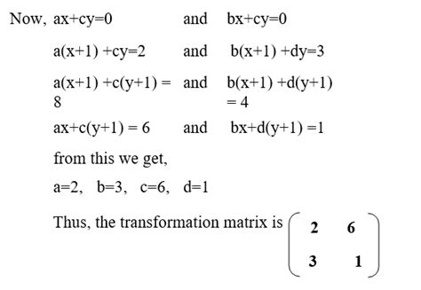 A Unit Square Is Transformed By 2 X 2 Transformation Matrix What Is