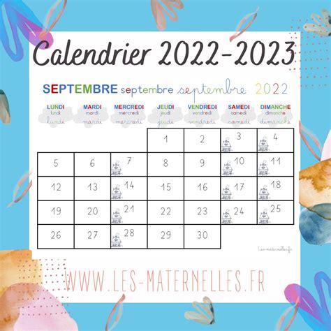 Les Maternelles Calendrier 2022 2023