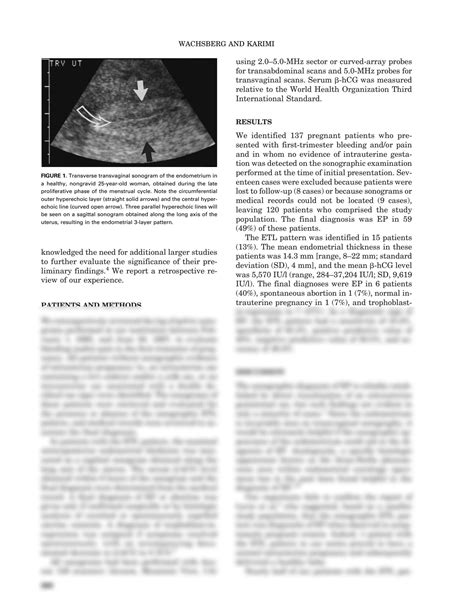 Solution Sonographic Endometrial Three Layer Pattern In Symptomatic