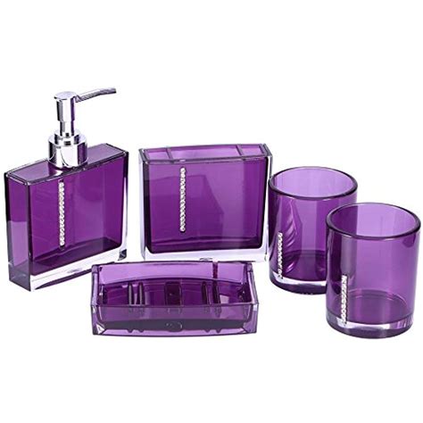 Yosoo 5 Pcs Bathroom Accessories Set Luxury Bath Vanity Set With