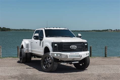 2017 Lifted 4x4 Ford F 350 Platinum Dually White Truck Build Rad