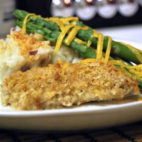 Rub pork chops with mustard mixture, and dredge 1 side of pork in panko mixture, pressing to adhere. Baked Pork Chops