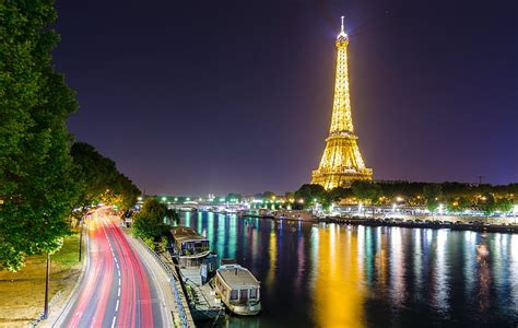 조명 강 프랑스 파리 건초 에펠 탑 Hd 배경 화면 Wallpaperbetter