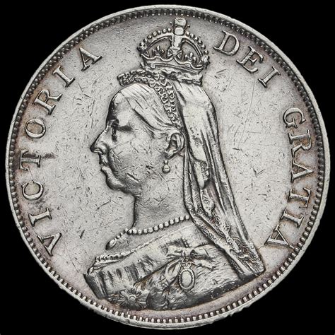 1890 Queen Victoria Jubilee Head Silver Double Florin