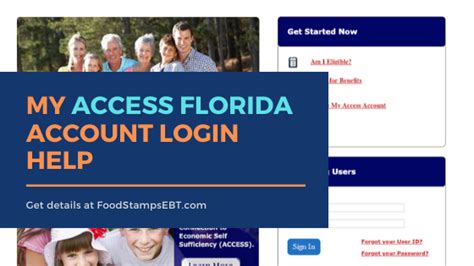 The food stamp program (fsp) and supplemental security income (ssi) are important parts of national public assistance policy, and there is considerable overlap in the populations that the programs serve. My Access Florida Account Login help - Food Stamps EBT