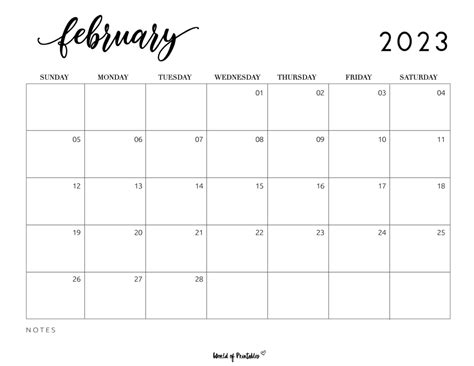 Free Printable February Calendars World Of Printables