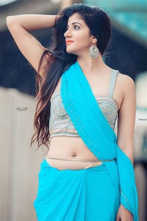 Blue Saree Blouse In 2020 Fancy Sarees Saree Models Saree