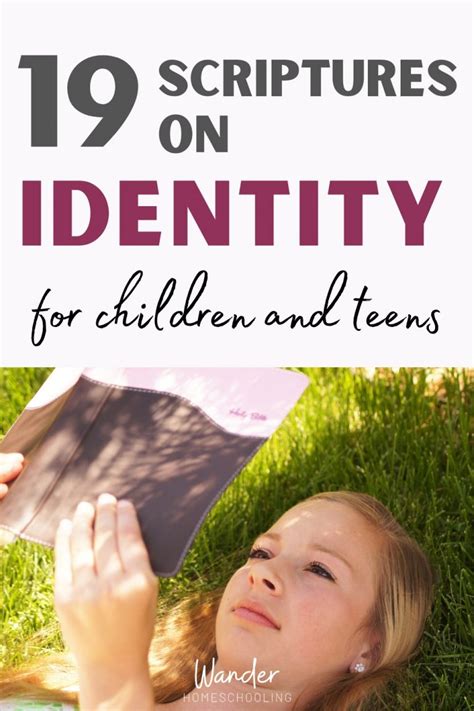 19 Bible Scriptures On Identity For Kids To Memorize Wander Homeschooling