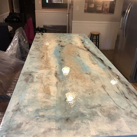 What's the best way to frame a counter? Amazing DIY Metalic Epoxy Countertop | Epoxy countertop ...