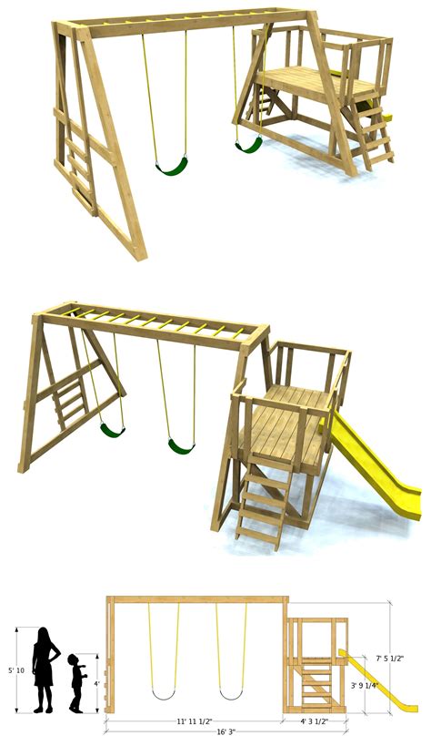 Build Your Own Swing Set With Pauls Swing Set Plan Free Download