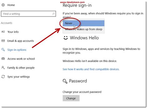 Disable Login Password In Windows 10