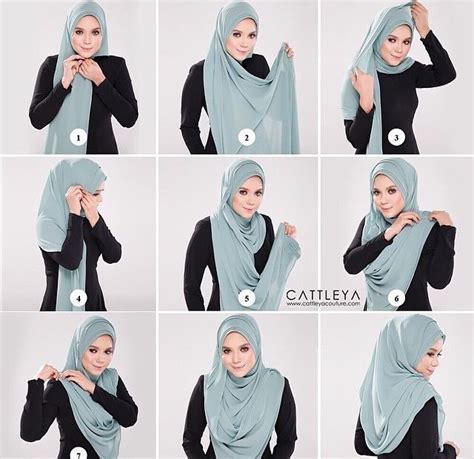 Simple Hijab Tutorial Hijabtutorial Stepbystep Square Hijab Tutorial