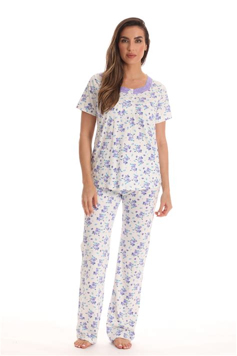Dreamcrest Dreamcrest 100 Cotton Pajama Pant Set For Women Purple 2x