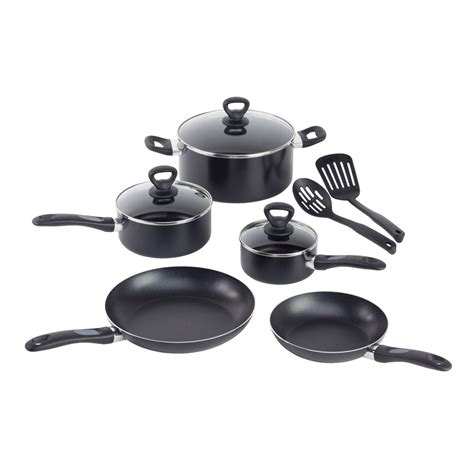 Wearever 10 Piece Comfort Grip Aluminum Cookware Set With Lids At