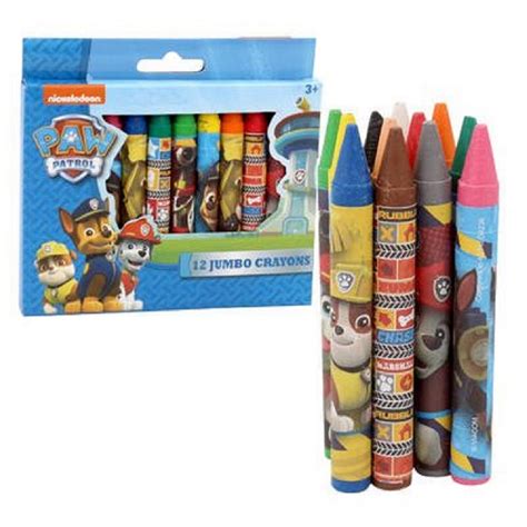 Paw Patrol Pack Of 10 Jumbo Crayons