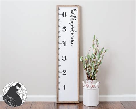 Growth Chart Svg Growth Ruler Svg Loved Beyond Measure Svg Etsy