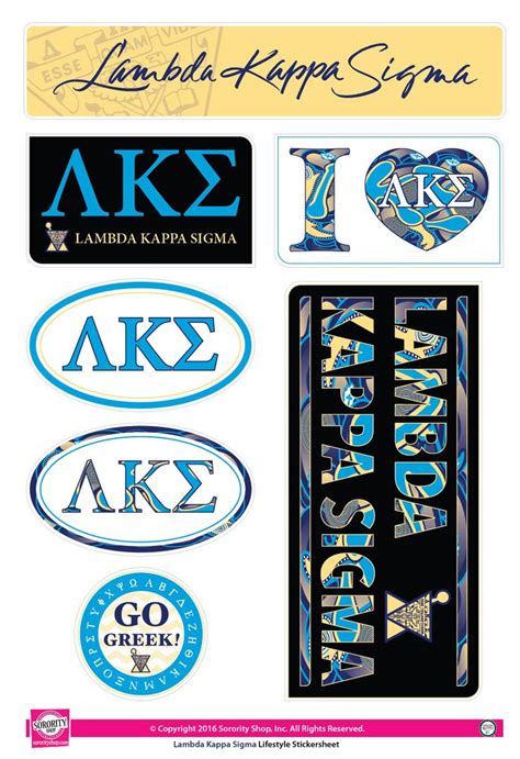 Lambda Kappa Sigma Lifestyle Stickers Sigma Kappa Sorority Shopping