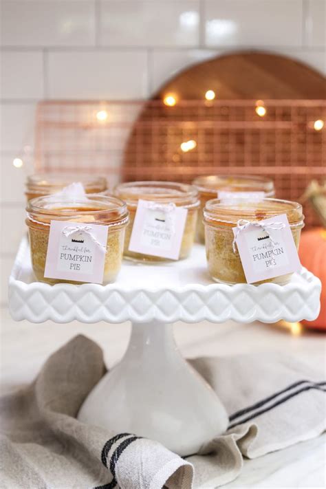 Mason Jar Pumpkin Pies With Free Printable Recipe Mason Jar Pumpkin