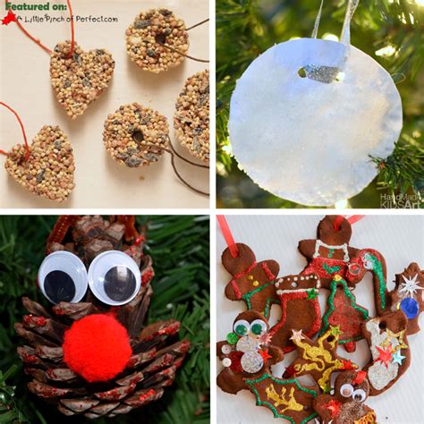 10 Christmas Ornament Nature Crafts To Make With Kids A Little Pinch
